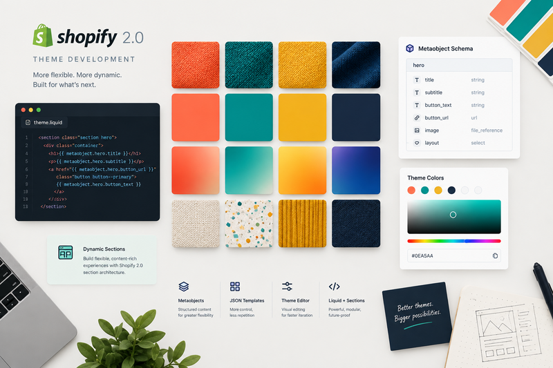 Building Native Color & Texture Swatches in Shopify 2.0 Using Metaobjects