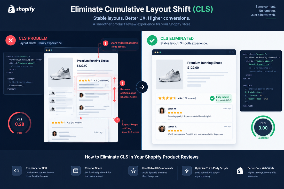 How to Eliminate CLS on Shopify Product Review Widgets