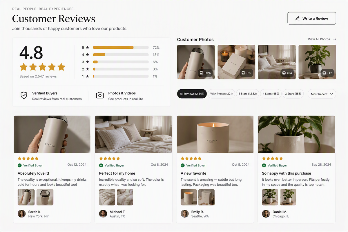 Optimized Review & Rating Integrations